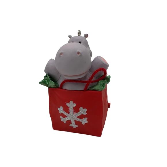Hallmark Ornament I Want A Hippopotamus for Christmas Magic Sound NIB 2016 - Picture 4 of 6